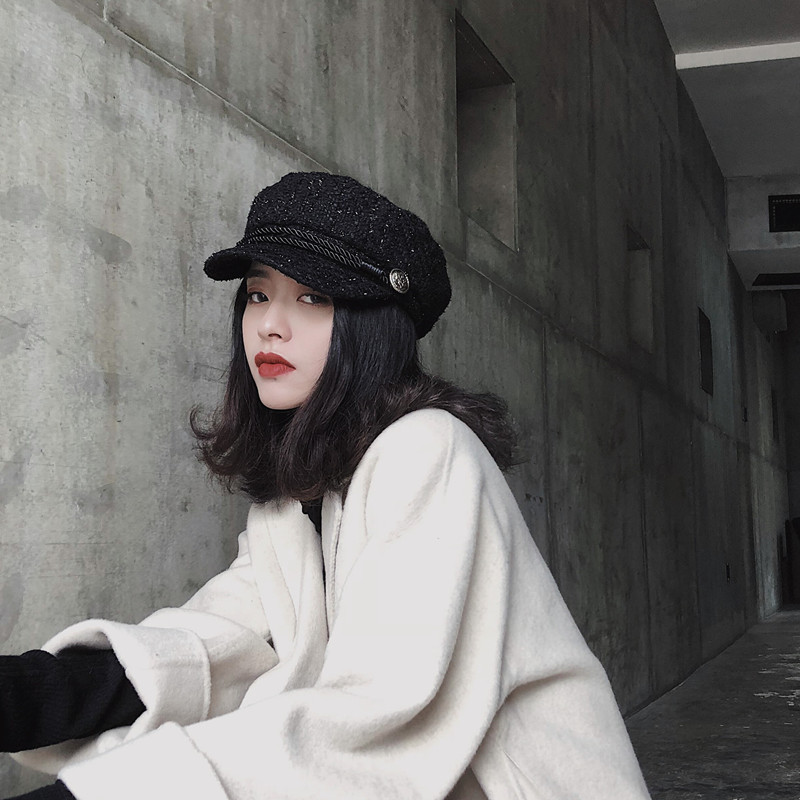 Xiaoxiangfeng Japanese autumn hat female Korean version all-match autumn net red British octagonal beret autumn and winter tide