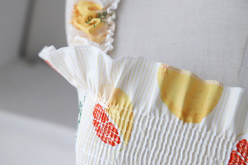 VK旗艦店 韓系熱帶水果印花吊帶寬鬆短褲套裝無袖褲裝