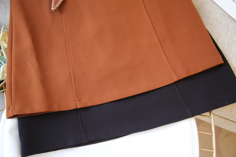 VK旗艦店 韓國風淑女氣質紡襯衫高腰短裙套裝長袖裙裝