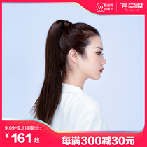 Pony-tailed real hair wig braid strap womens doublet dirty braid high roll natural Net red artifact unscented Velcro