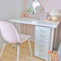 Nordic desk ins Simple IKEA table Limon white rectangular home student rental room computer desk