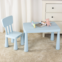 IKEA Kindergarten Childrens Table and Chair Set Plastic Table Chair Baby Learning Table Childrens Toy Table Thickened