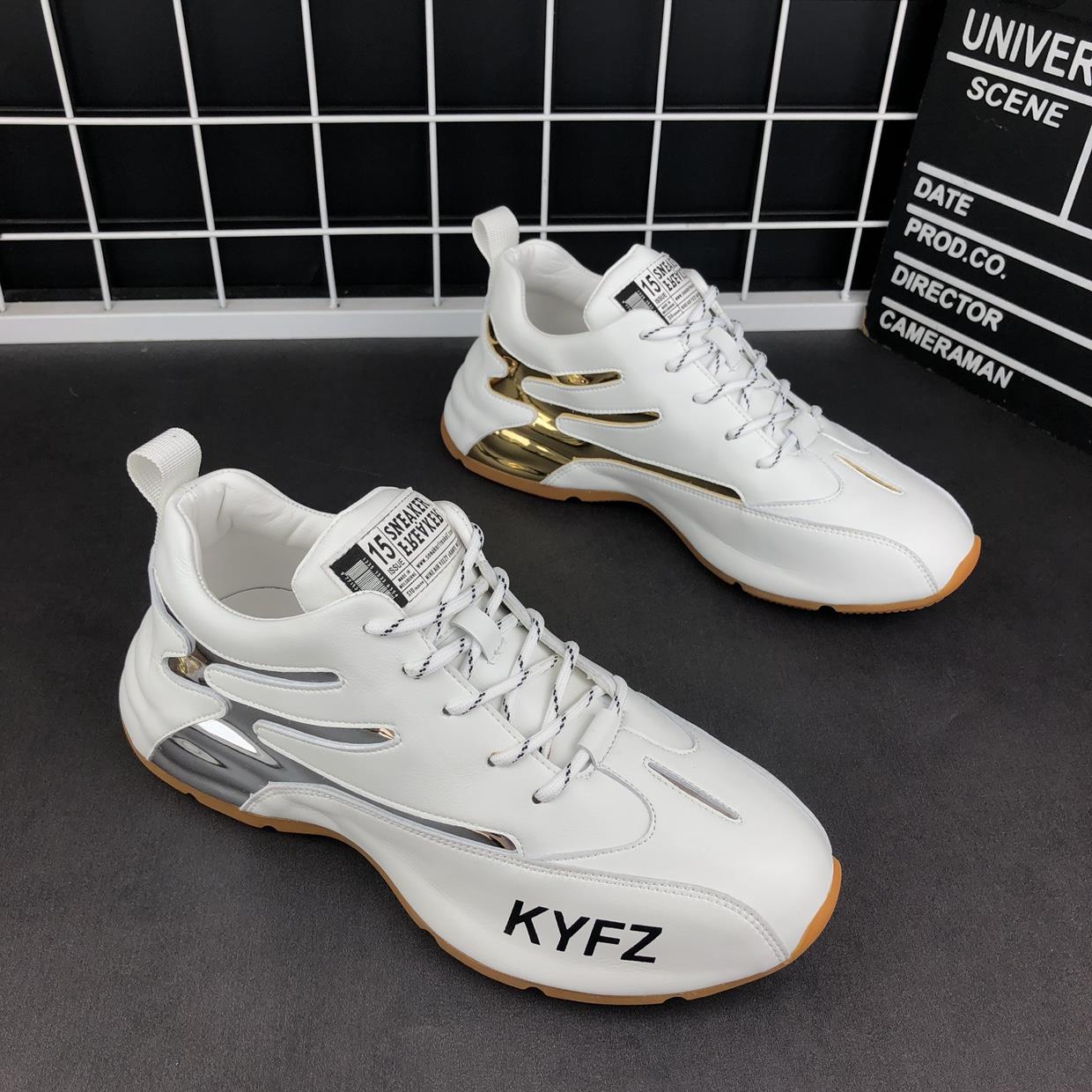 Hong Kong tide brand 2022 new low-top casual shoes Korean version of the wild bag bottom increase old shoes trendy men's shoes breathable