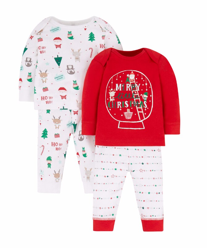 Spot Mothercare male baby girl's birthday long sleeve pyjamas home clothes two-piece suit