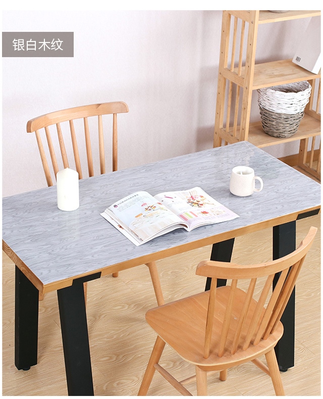 PVC mềm pha lê tấm kính mat bảng retro giả gỗ khăn trải bàn màu đỏ ròng ins nước Bắc Âu và dầu chống bỏng - Khăn trải bàn mẫu khăn trải bàn ăn đẹp