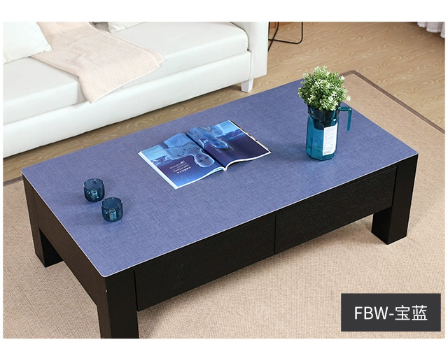 Rắn cà phê gỗ thảm bảng bảng mat cách nhiệt pad tinh khiết màu xanh phòng khách màu nâu bàn cà phê vải pvc chống thấm nước chống bỏng dày - Khăn trải bàn
