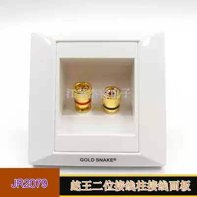 Type 86 snake king audio wall mounting panel two-position terminal panel box speaker horn terminal panel box