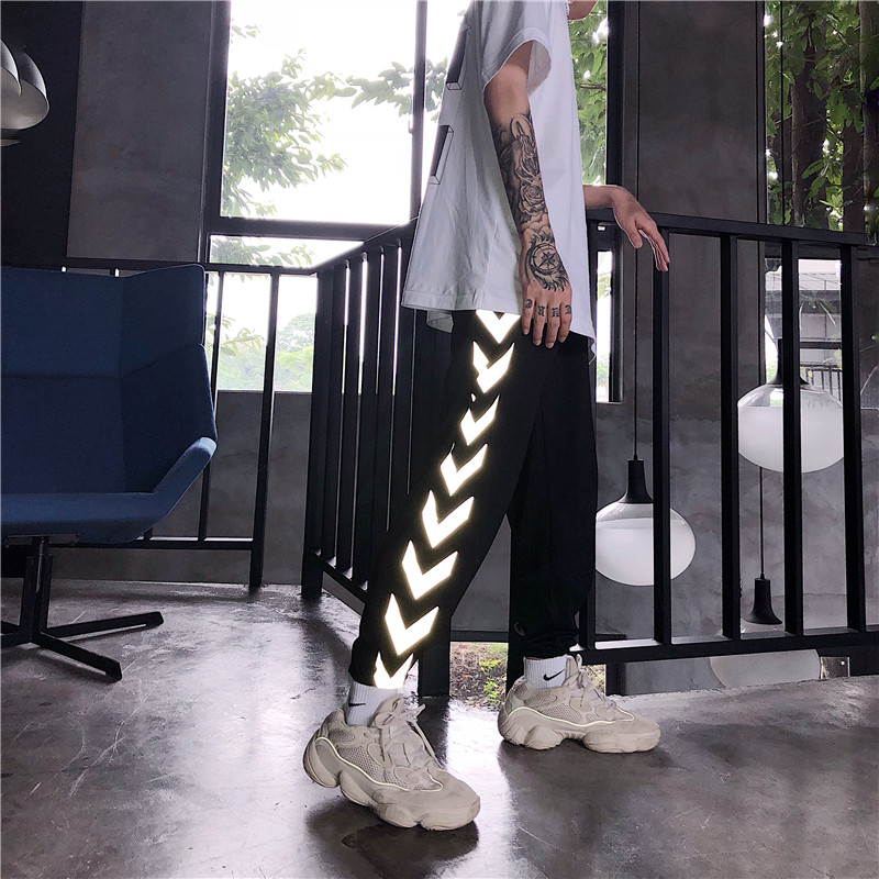 Hàn Quốc ins siêu lửa cá tính phản xạ hip hop BF lỏng hoang dã sinh viên thể thao quần chùm chân harem quần nam và nữ thủy triều quần đũi nữ đẹp