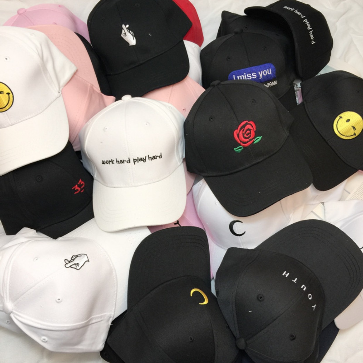 Color : Gray Baseball Cap Female Summer Korean Version of Wild Hipsters Harajuku Style Hat Hip Hop Street Boys Ulzzang Cap