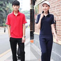 Summer short-sleeved trousers badminton suit men and women group purchase tennis uniforms badminton table tennis training uniforms