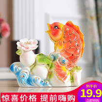 Fish Pendulum pieces Accessories Ceramic Home Living Room Desktop Crafts Wedding Gifts Xuan Guan Wine Cabinet New Residence Jo Relocation