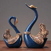 Swan Home Decoration Pint Bedroom Bedside Living Room TV Cabinet Wine Cabinet Room Placement Creative Bestie Wedding Gift