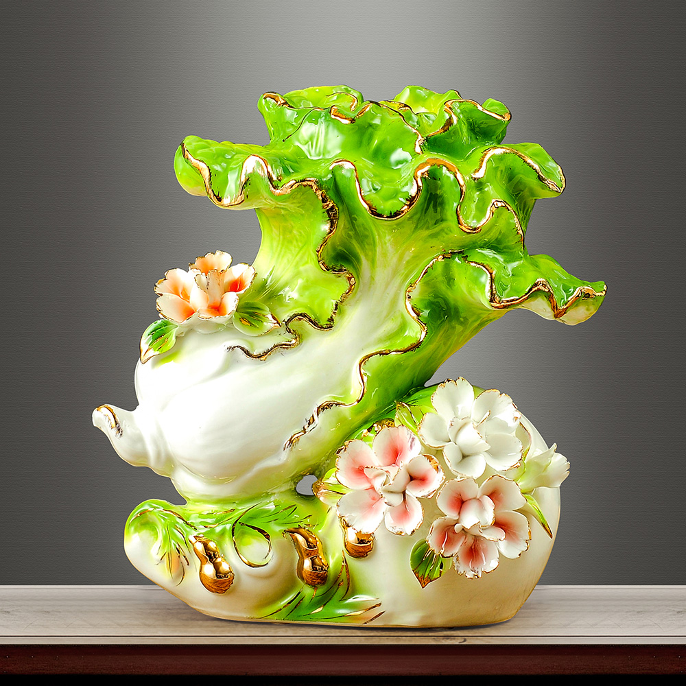 Light luxury ceramic cabbage decoration living room TV cabinet creative Joe moving home wedding gift