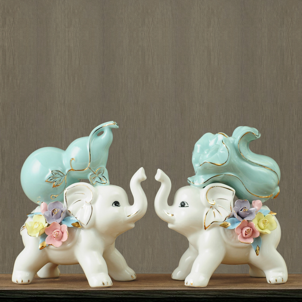 Elephant decoration decoration household ceramic TV cabinet Winekel Sixuan wedding gifts office