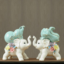 Elephant decoration decoration household ceramic TV cabinet Winekel Sixuan wedding gifts office