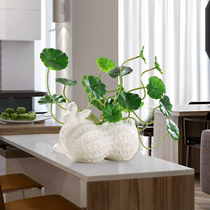 Peanut Lotus Vase Fittings Living Room Decorations TV Cabinet Wineware Artisanal Ceramics Wedding Gift Office