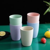 Wheat straw cup water cup household daily drinking cup creative Korean version female student cup plastic large capacity mens cup