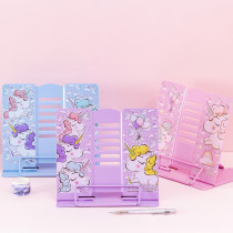 Reading bookshelf book clip reading rack for children cartoon Primary School students metal typing music score tablet bracket