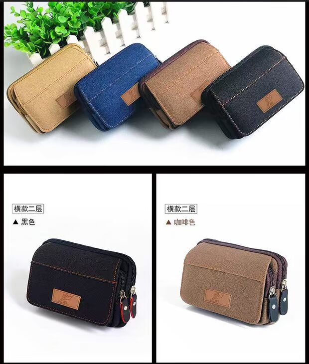 Túi đựng điện thoại di động Túi vải nam đa chức năng Túi đựng điện thoại túi đựng điện thoại đeo thắt lưng