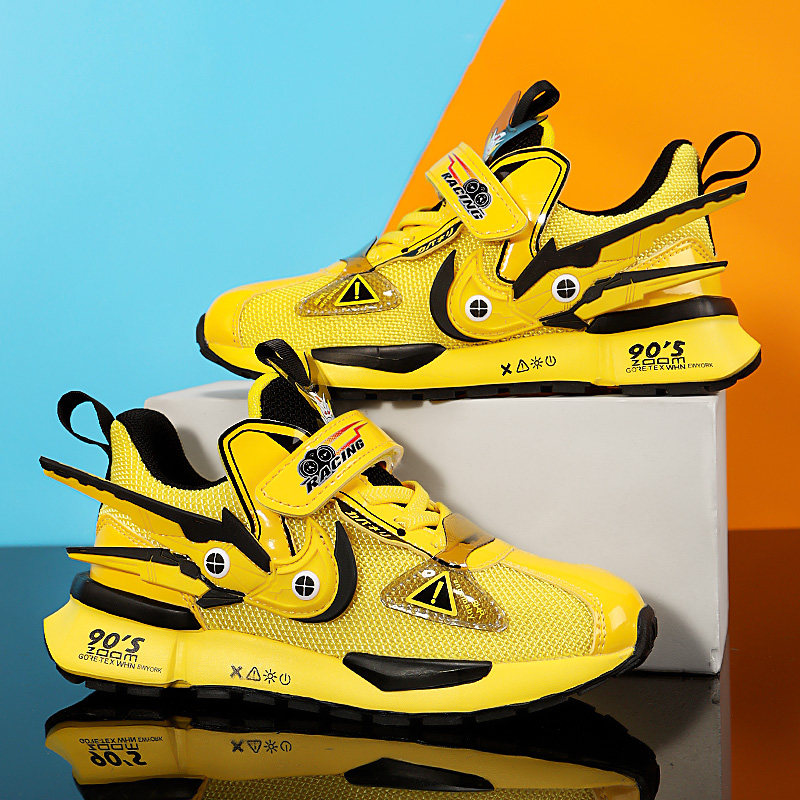 Back Force Boy Shoes Boy Shoes 2021 Autumn Models New Web Face Non-slip Teenagers Kid Sneakers