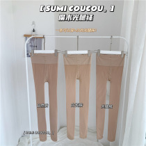 Light-legged artifact womens pantyhose autumn and winter plus velvet thickened womens skin tone warm one-up pants double flesh color bottoming pure