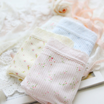 100 cotton underwear women waist size ladies no trace cotton floral breathable breifs womens summer lace