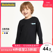 Balabala dài tay bé trai t-shirt trẻ em mùa thu 2020 mới bông phim hoạt hình quần áo trẻ em in của đáy thời trang.