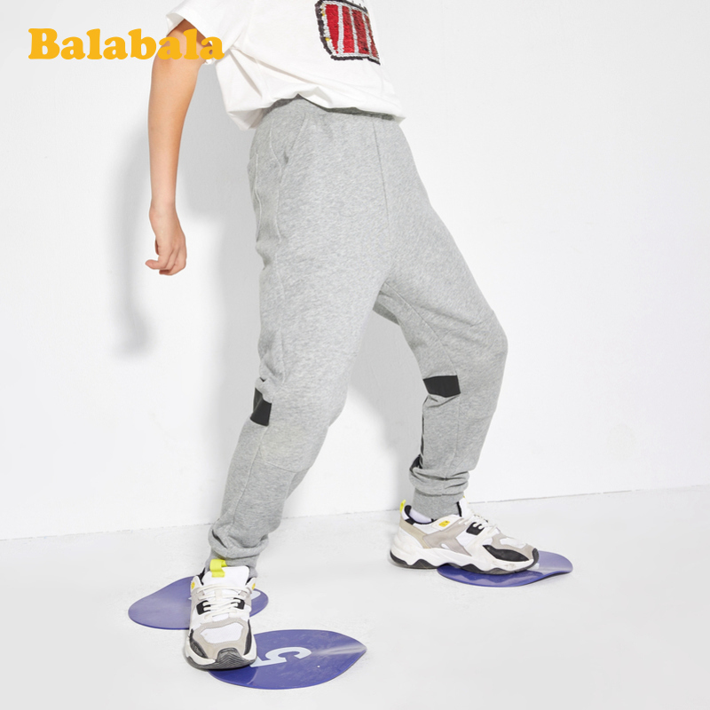 Balabala Official Childrens Quần 2020 mới mùa xuân trẻ em Casual Pants Trong Big Kids Quần bó sát.