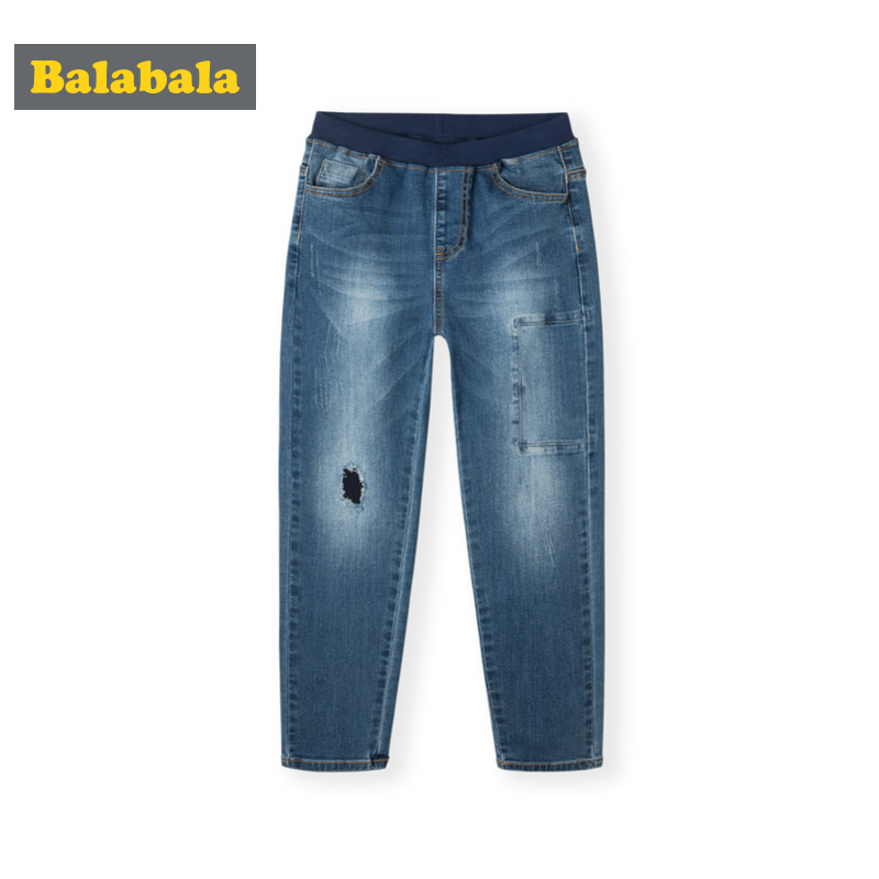 Balabala trẻ em quần Jeans 2020 mới mùa thu Casual Pants quần Với quần Trong một yaw Wave.