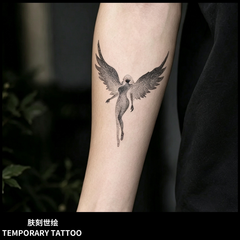 Angel Herbal Plant Juice Tattoo Stickers for Men and Women, Semi-Permanent, Waterproof, Rub-Resistant, Long-Lasting, Realistic Tattoo for the Arm Angel Herbal Plant Juice Tattoo Stickers for Men and Women, Semi-Permanent, Waterproof, Rub-Resistant, Long-Lasting, Realistic Tattoo for the Arm
