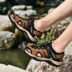 Jin Ge Camel sandal nam 2018 mới Giày da đi biển Baotou size lớn giày thể thao ngoài trời chống trượt dép dây nam Sandal