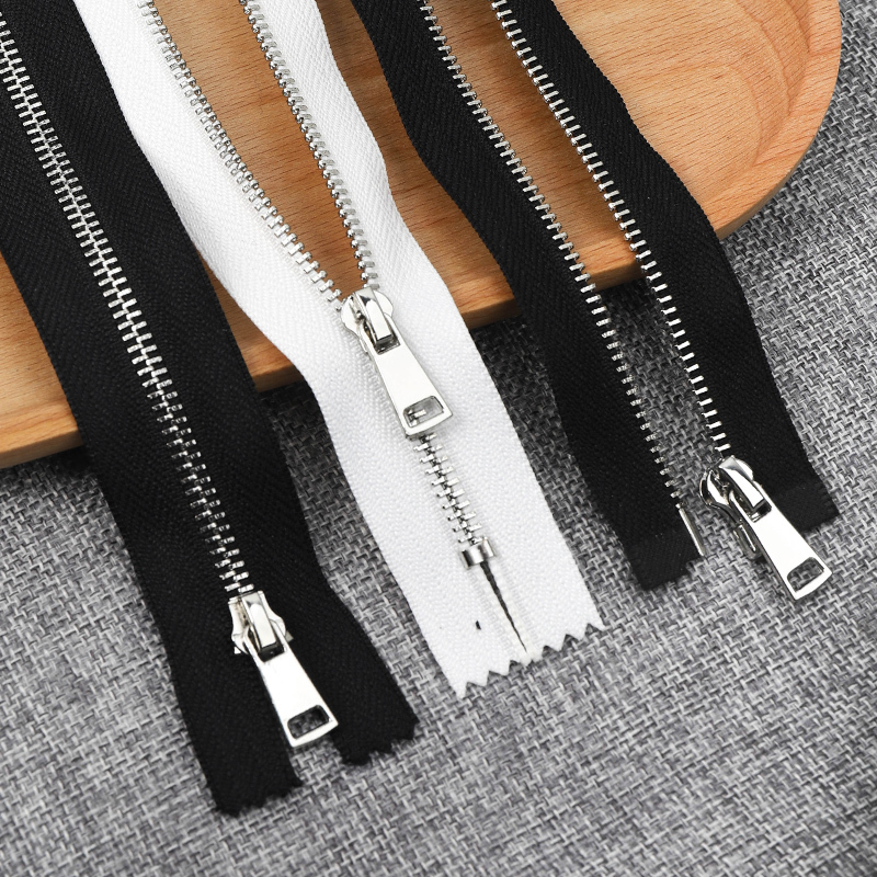 No. 3 Metal Zipper Clothing Opening Outwear Jacket Bag Flap Pocket Pants Zipper Zipper Pull Open Tail Copper Zipper Accessories