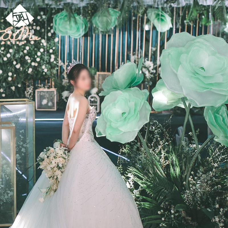 Paper says florian silk screen flower wedding scene arrangement large hand solid simulation lunar season Eugen yarn wedding celebration road lead-Taobao