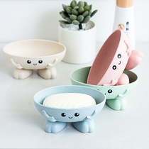 Cartoon soap box childrens cute cute fun soap rack holder free punching bathroom household drain creative soap box