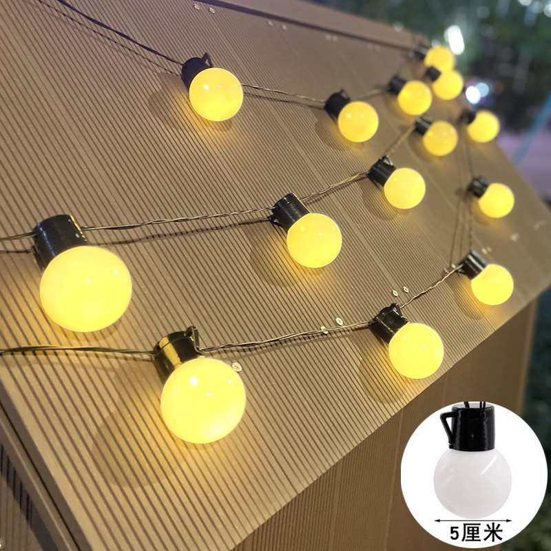 Outdoor Camping Atmosphere Light big round lamp string led colored lights with sky screen Tent Decorative Lights Camping Battery bus-Taobao