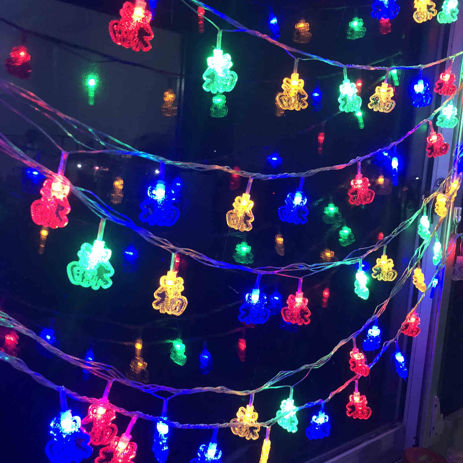 LED New Year Fu character Chinese knot string lights small flashing lights string lights festive decorative lights string festive Chinese New Year Spring Festival lanterns