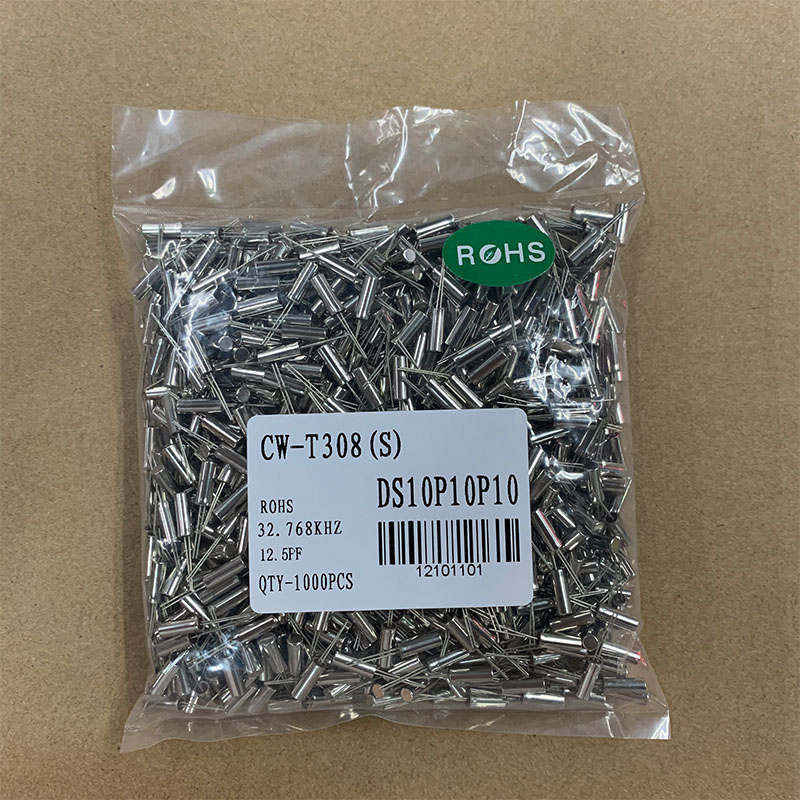 Nickel-plated environmental protection cylindrical 3*8MM 32 768K quartz crystal 32768 passive crystal oscillator 32 768KHz