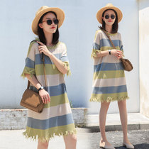 Spring dress maternity dress summer dress lactation Net red ocean fashion set 2021 summer spring and autumn skirt