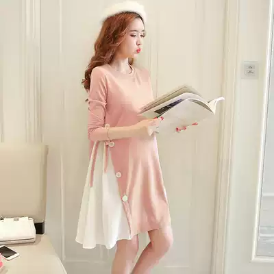 Pregnant women's autumn suit fashion dress jacket women's new age reduction Winter model tide mother 2020 sweater