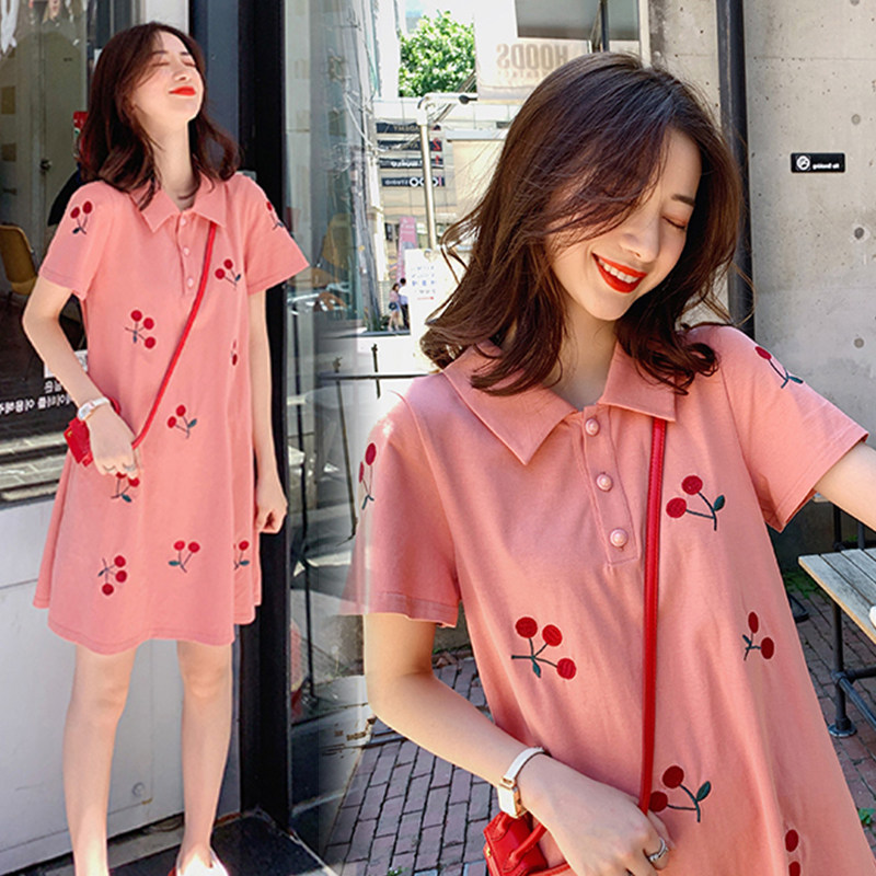 Gestational Woman Clothing Online Red T-shirt Summer Dress Foreign Dress Spring Autumn Clothing Summer Fashion style Suite 2022 blouses spring and autumn