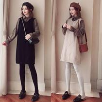 Pregnant women autumn and winter clothing set Net Red fashion dress pregnant women sweater autumn and winter thick winter clothing autumn and winter