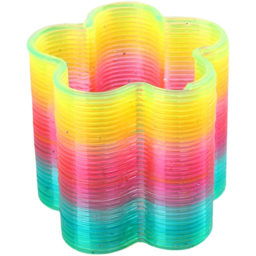 Разноцветный Слинки, телескопическое волшебное эластичное кольцо для детского сада, интеллектуальная игрушка, подарок на день рождения