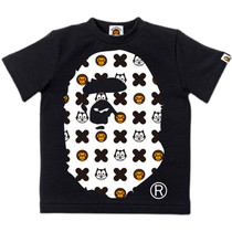 Tide brand BAPE KIDS childrens clothing 2021 summer new Apes head men and women children cotton short sleeve T-shirt tide tide