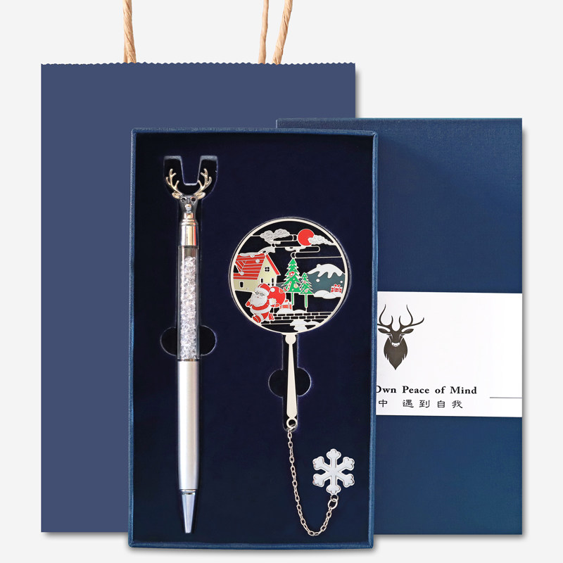 Christmas Book Signature Pen Set Santa Claus Gift Students Prom Accompaniment Gifts Enterprise Gifts