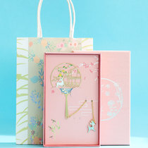 Lu Ming Yo Youyou Osmanthus Bookmark Fan Classical Chinese Style Hollow Metal Free lettering Design Gift hipster