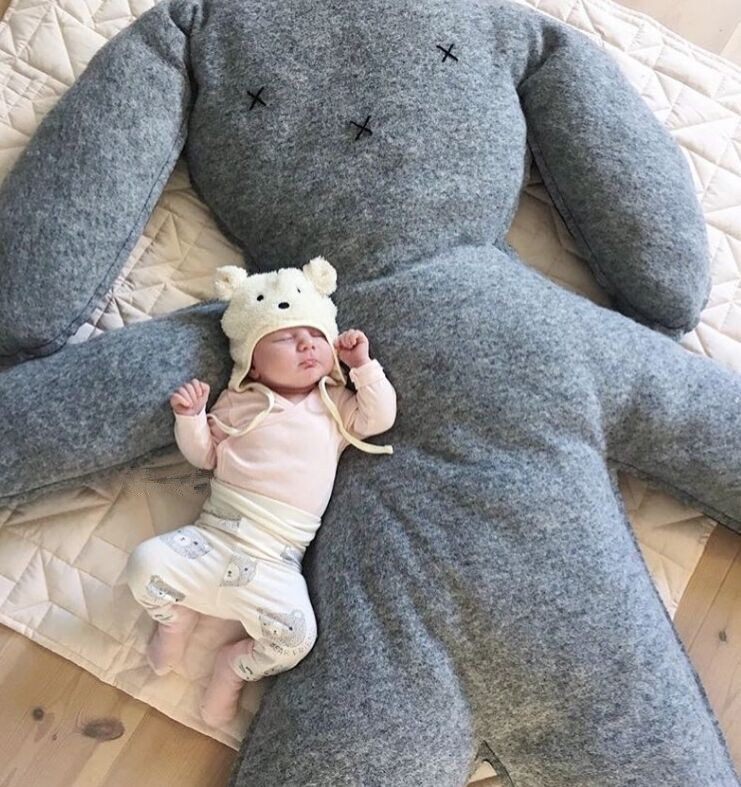 ins large rabbit floor mat large pillow pillow toddler toys children photography props baby climbing mat
