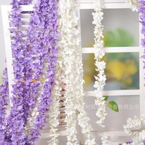 Emulated embroidered ball flower string Spura string Wall-mounted Flowers Purple Vines Flowers Fake Flowers Flowers Fake Flowers wedding Fake Flowers Decoration Flowers