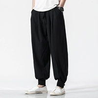 Phật giáo nam phong cách Trung Quốc cotton và vải lanh quần thường đàn ông quần lỏng harem quần nam chân nhỏ khóa Lantern Tang quần - Quần mỏng quần jean nam ống rộng