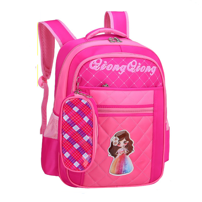 Schoolbag Cô gái dễ thương 1-3-5 Lớp trẻ em trường túi cô gái 1st Grade thời trang Ba lô.