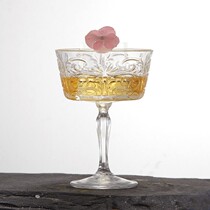 Imported RCR lead-free crystal carved cocktail glass wide-mounted glass Champagne cup tower in Italy